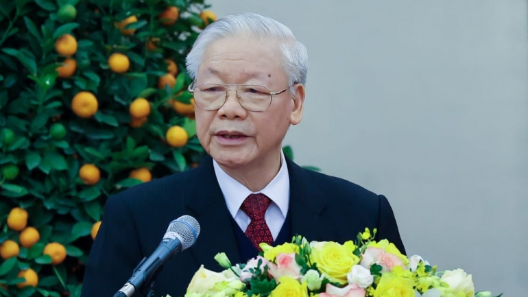 Tổng Bí thư Nguyễn Phú Trọng chúc tết lãnh đạo, nguyên lãnh đạo Đảng, Nhà nước