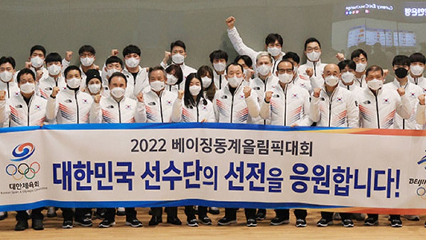 Đoàn thể thao Hàn Quốc lên đường tham dự Olympic Bắc Kinh