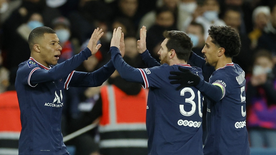 “Song sát” Messi - Mbappe giúp PSG ngược dòng thần thánh trước Saint-Etienne