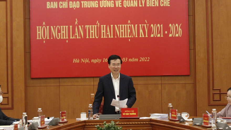 Thường trực Ban Bí thư chủ trì phiên họp Ban Chỉ đạo Trung ương về quản lý biên chế