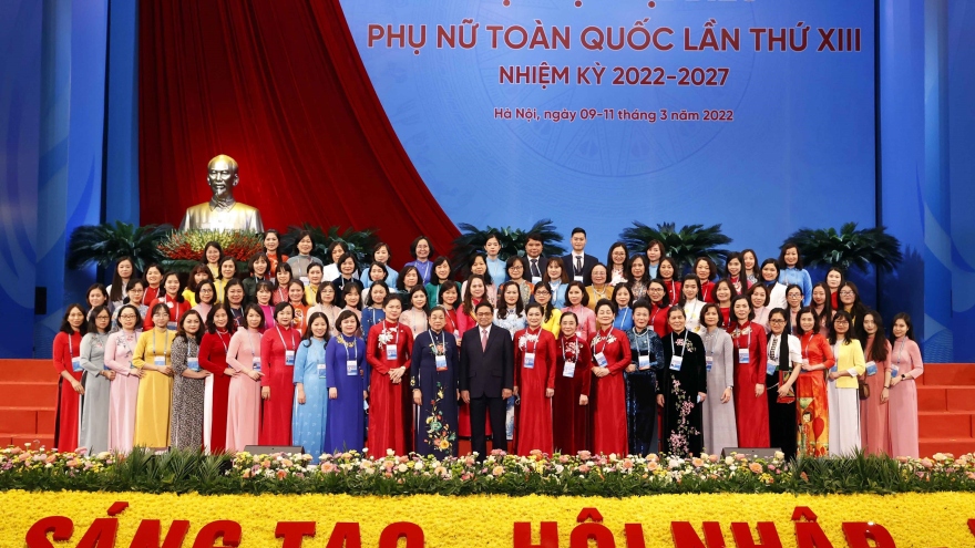 Toàn cảnh phiên khai mạc Đại hội đại biểu Phụ nữ toàn quốc lần thứ XIII