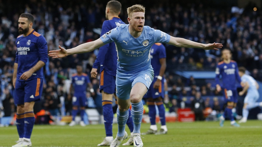 Man City đánh bại Real Madrid trong trận cầu có 7 bàn thắng