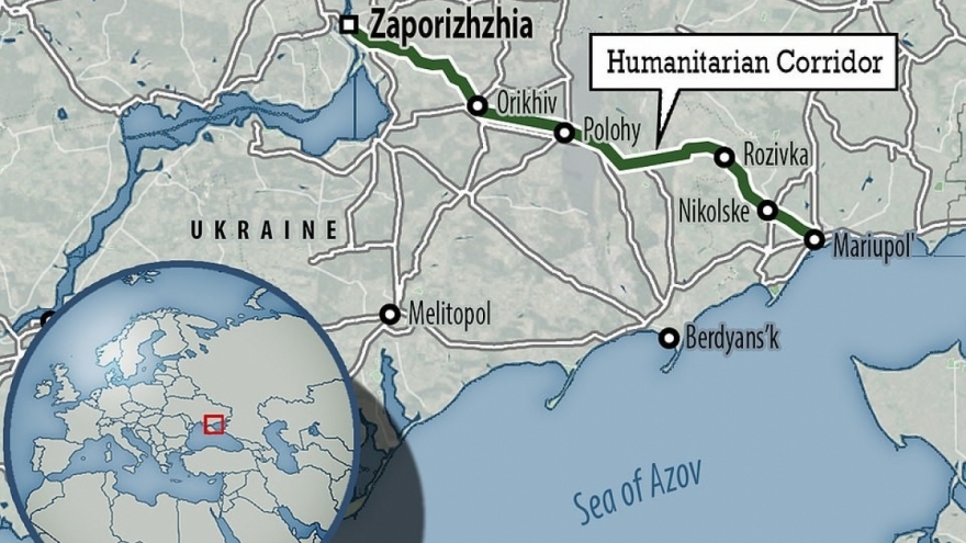 Nga và Ukraine đạt thỏa thuận thiết lập 10 hành lang nhân đạo