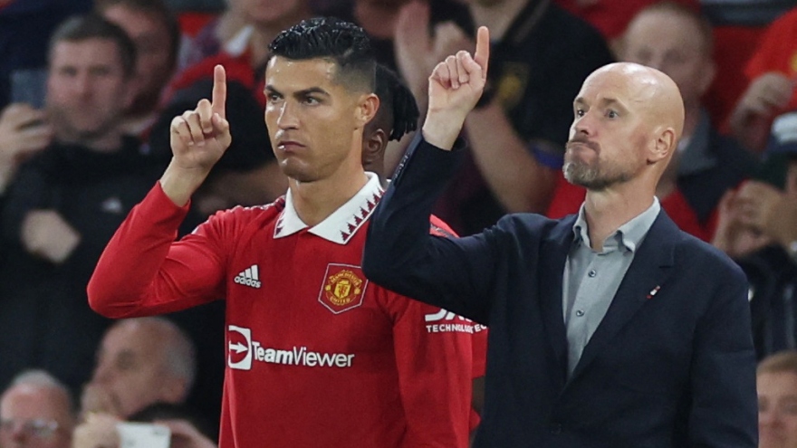 HLV Ten Hag xác nhận Ronaldo chính thức ở lại MU