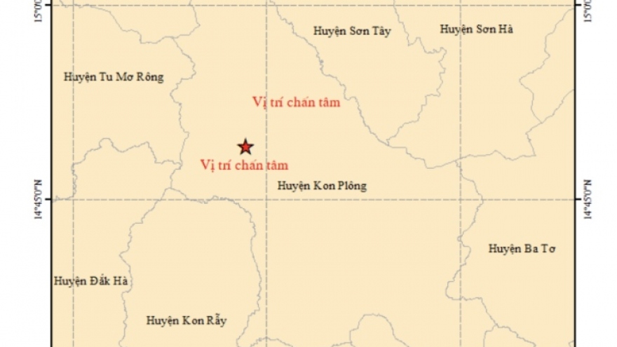 Sáng nay, Kon Tum lại xảy ra động đất với độ lớn 3.3 độ richter
