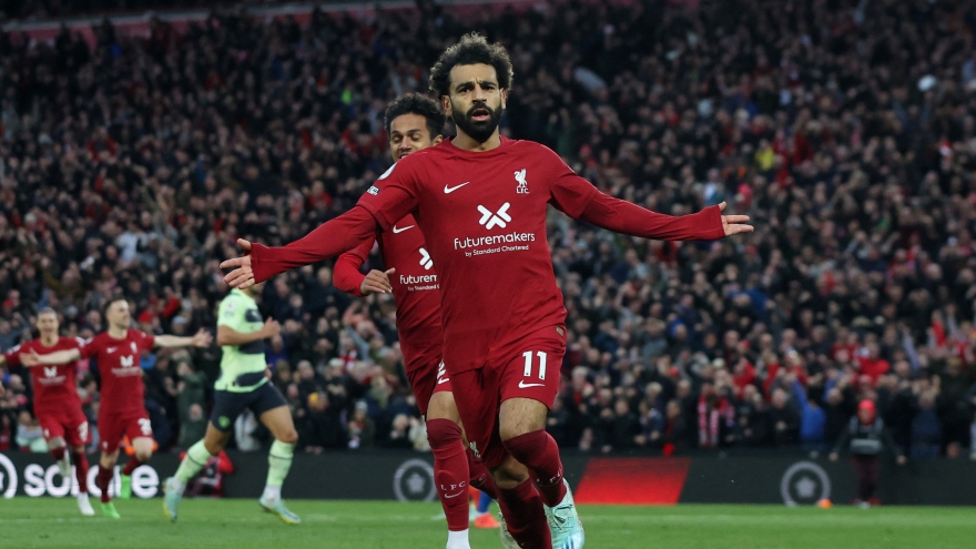 Salah che mờ "quái vật" Haaland, Liverpool thắng kịch tính Man City