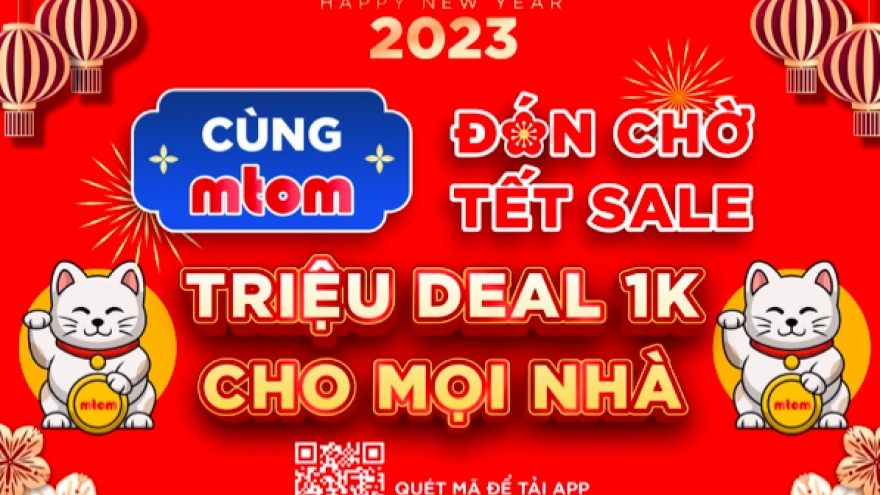 Sàn MTOM tung triệu deal 1K, nghìn đơn mỗi ngày chào đón Tết Quý Mão
