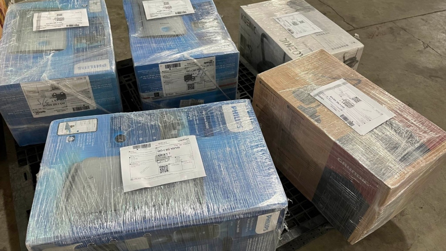 Phát hiện gần 1 tạ ma túy từ Đức gửi về sân bay Nội Bài