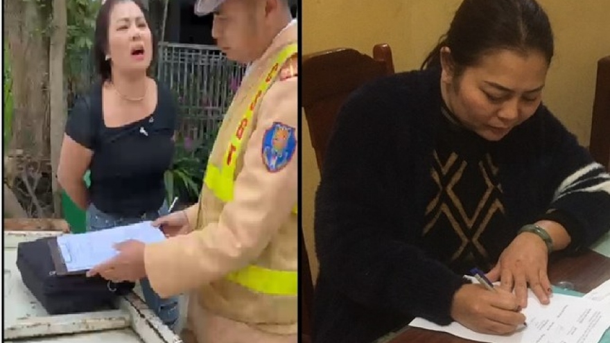 Đang củng cố hồ sơ để khởi tố người phụ nữ lăng mạ CSGT ở Thanh Hóa