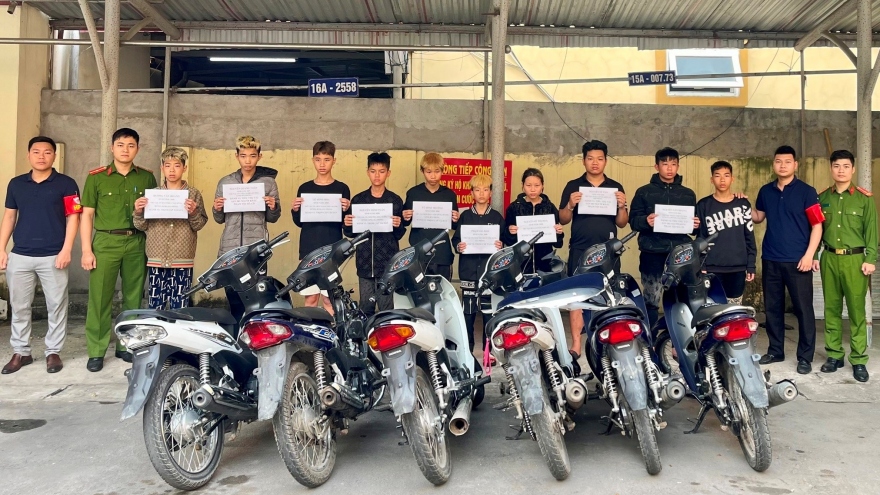 Nhóm thanh, thiếu niên trộm cắp nhiều xe máy ở Hải Phòng