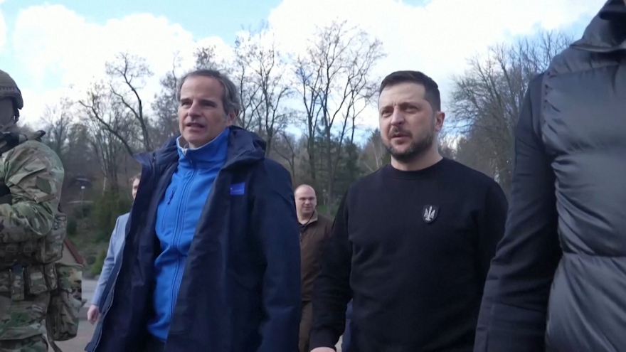 Lãnh đạo IAEA đến Zaporizhzhia gặp Tổng thống Ukraine Zelensky