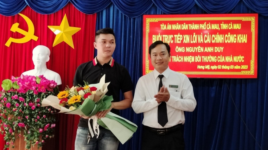 TAND TP Cà Mau xin lỗi nam thanh niên bị ngồi tù oan