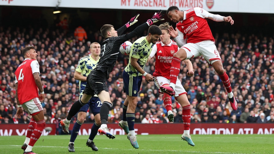 Kết quả Ngoại hạng Anh: Arsenal “đè bẹp” Leeds Utd