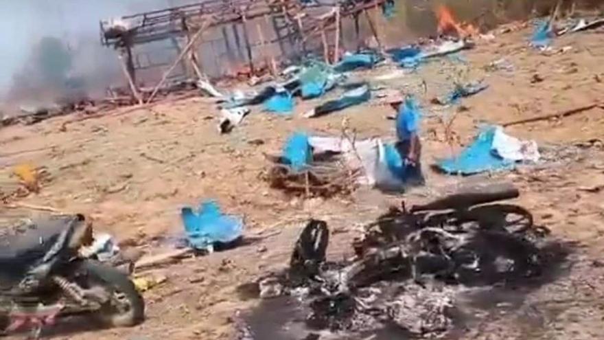 Ít nhất 30 người thiệt mạng sau vụ không kích ở Myanmar