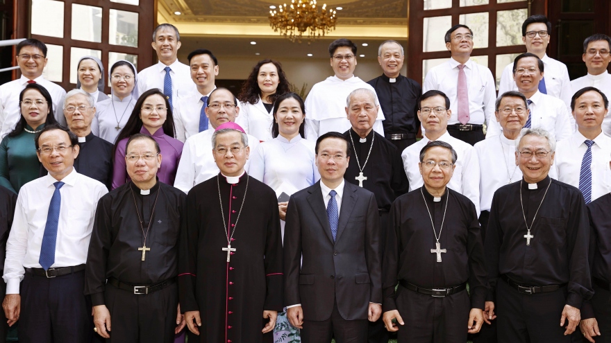 Chủ tịch nước Võ Văn Thưởng thăm Hội đồng Giám mục Việt Nam