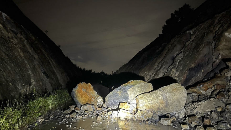 Sạt lở do mưa lớn tại khu vực miền núi Ba Chẽ, Quảng Ninh