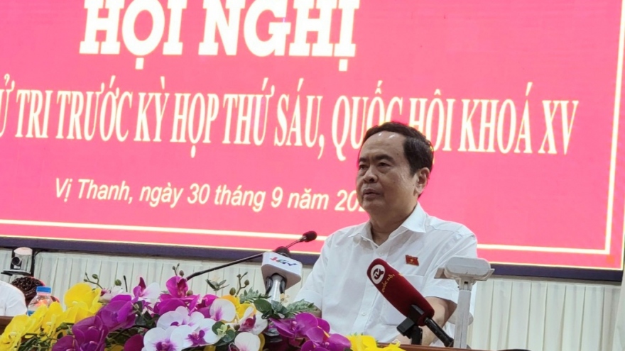 Phó Chủ tịch Thường trực Quốc hội Trần Thanh Mẫn tiếp xúc cử tri tại Hậu Giang