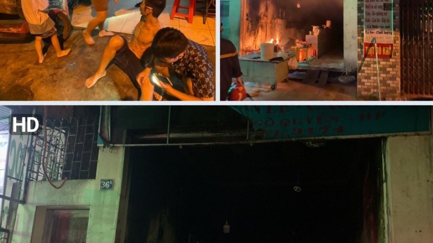 Cứu 4 người khỏi vụ cháy trong đêm tại Hải Phòng