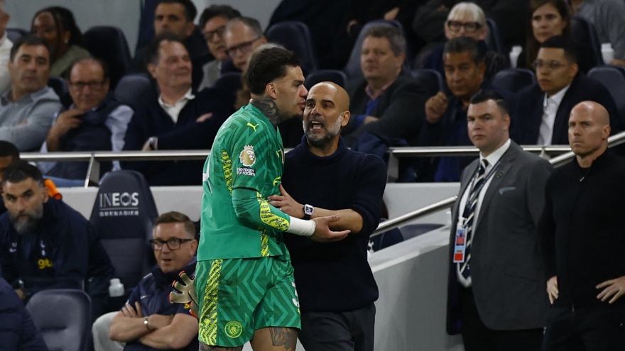 Man City thắng Tottenham trong ngày Ederson “nổi giận” với HLV Pep Guardiola