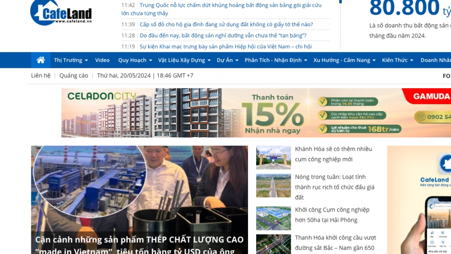 Xử phạt và tước giấy phép 3 tháng với trang thông tin Cafeland