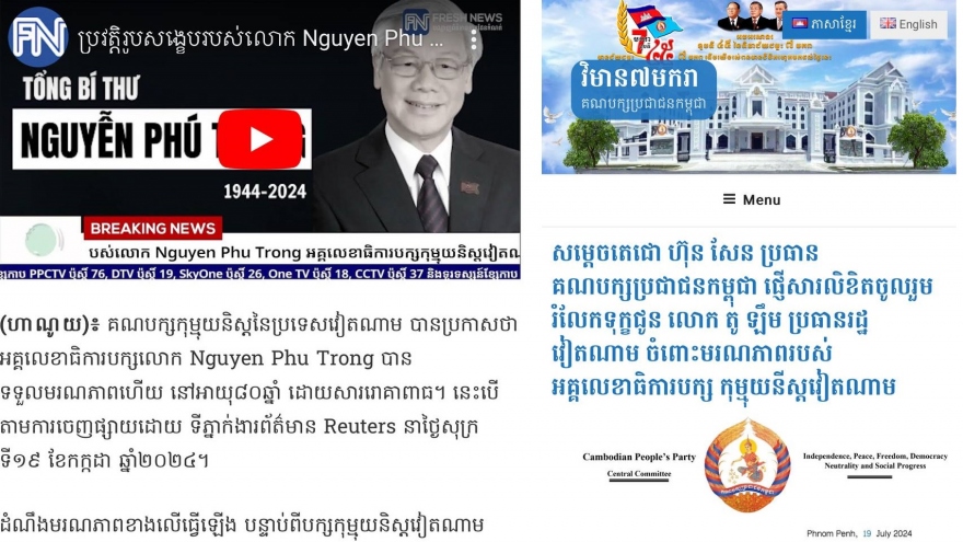 Báo chí Campuchia: Tổng Bí thư Nguyễn Phú Trọng cống hiến đến giây phút cuối cùng