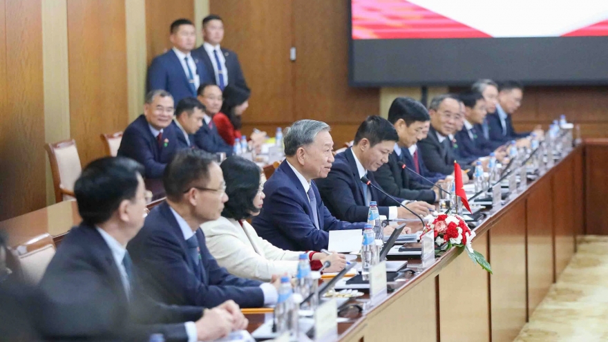 Tổng Bí thư, Chủ tịch nước Tô Lâm hội đàm với Tổng thống Mông Cổ Ukhnaagiin Khurelsukh