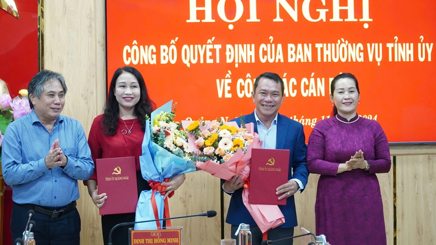 Quảng Ngãi công bố quyết định về công tác cán bộ