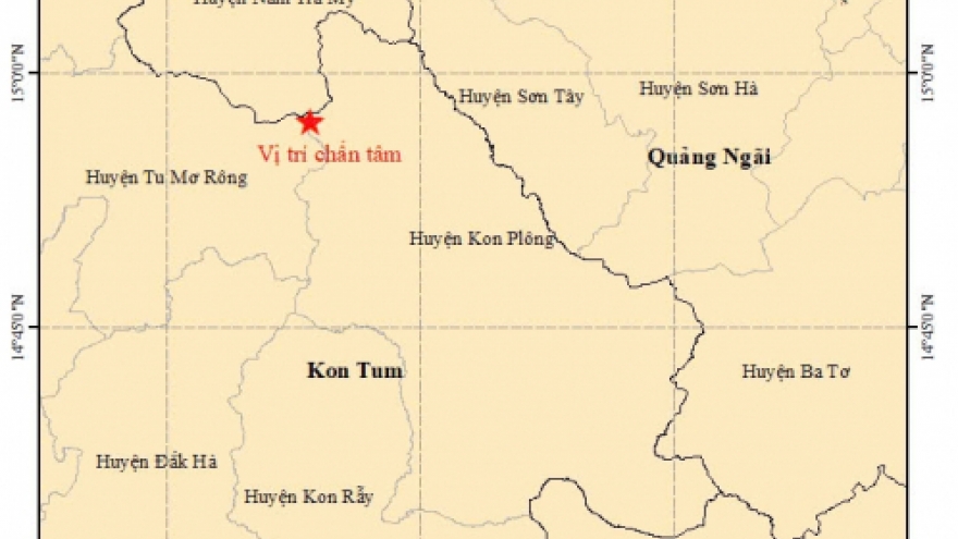 Liên tiếp xảy ra 3 trận động đất tại Kon Tum