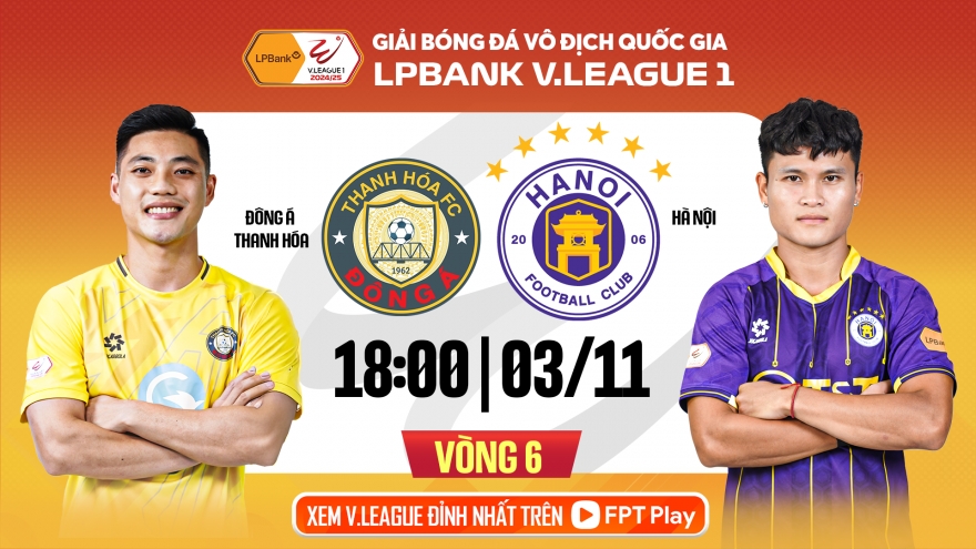 Lịch trực tiếp V-League 2024/2025 hôm nay 3/11: Thanh Hóa đại chiến Hà Nội FC
