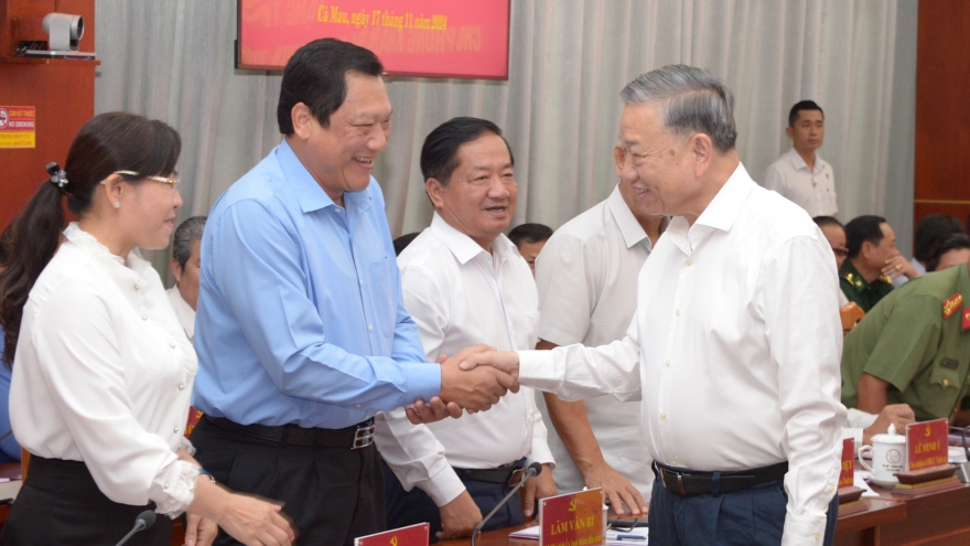 Tổng Bí thư: Cà Mau phải phấn đấu là hạt nhân phát triển của Vùng ĐBSCL