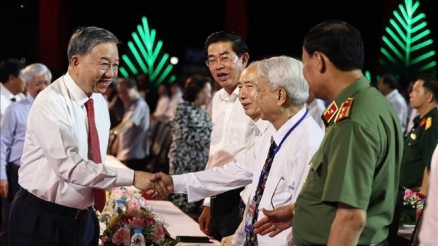 Tổng Bí thư Tô Lâm dự lễ kỉ niệm 70 năm sự kiện tập kết ra Bắc tại Cà Mau