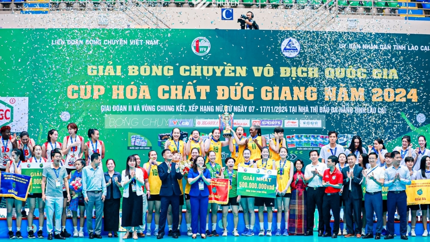 VTV Bình Điền Long An lần thứ 5 lên ngôi vô địch Giải bóng chuyền VĐQG