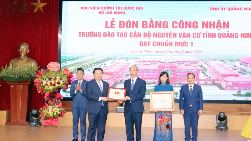 Quảng Ninh: Trường Đào tạo cán bộ Nguyễn Văn Cừ đạt chuẩn mức 1