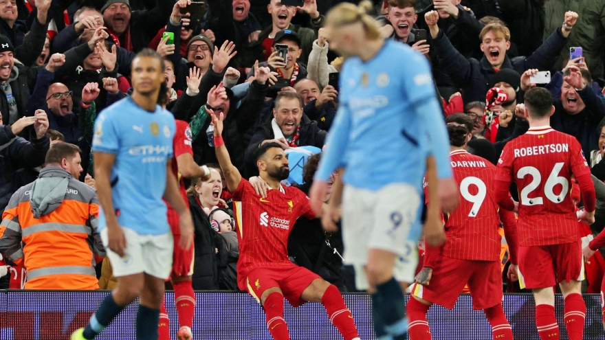 BXH Vua phá lưới Ngoại hạng Anh mới nhất: Salah phả hơi nóng vào gáy Haaland