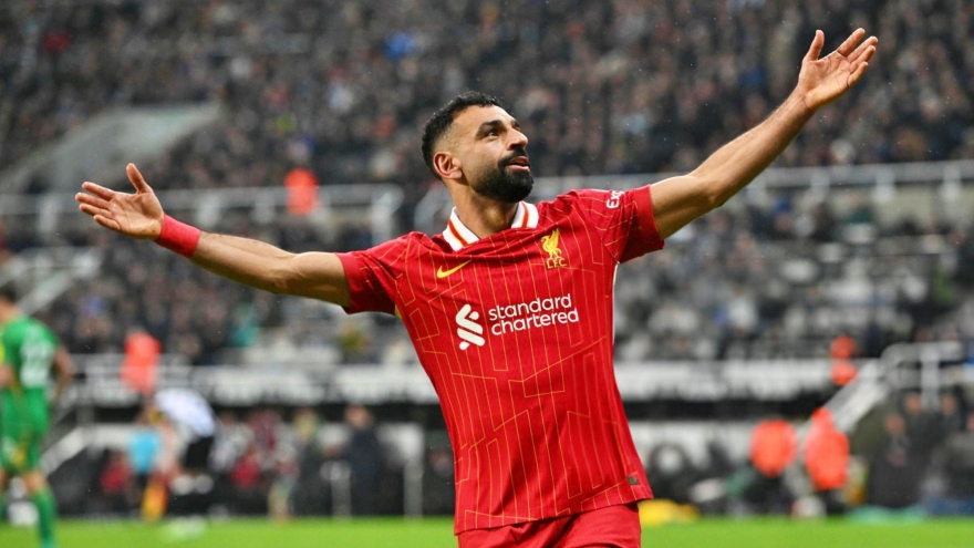 BXH Vua phá lưới Ngoại hạng Anh 2024/2025 mới nhất: Salah "cô đơn" trên đỉnh