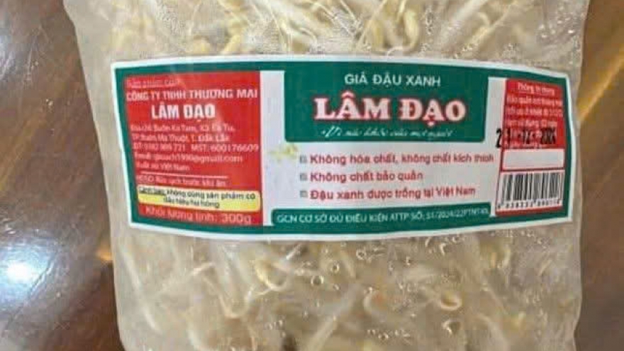 Giá đỗ ngâm chất cấm ở Đắk Lắk đã được cấp chứng nhận an toàn thực phẩm