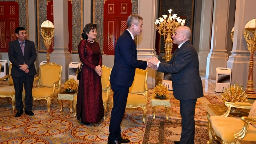 Đại sứ nước CHXHCN Việt Nam tại Vương quốc Campuchia trình Quốc thư