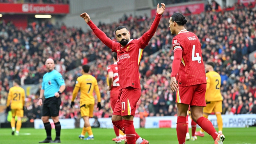 BXH Vua phá lưới Ngoại hạng Anh 2024/2025 mới nhất: Salah bỏ xa đối thủ