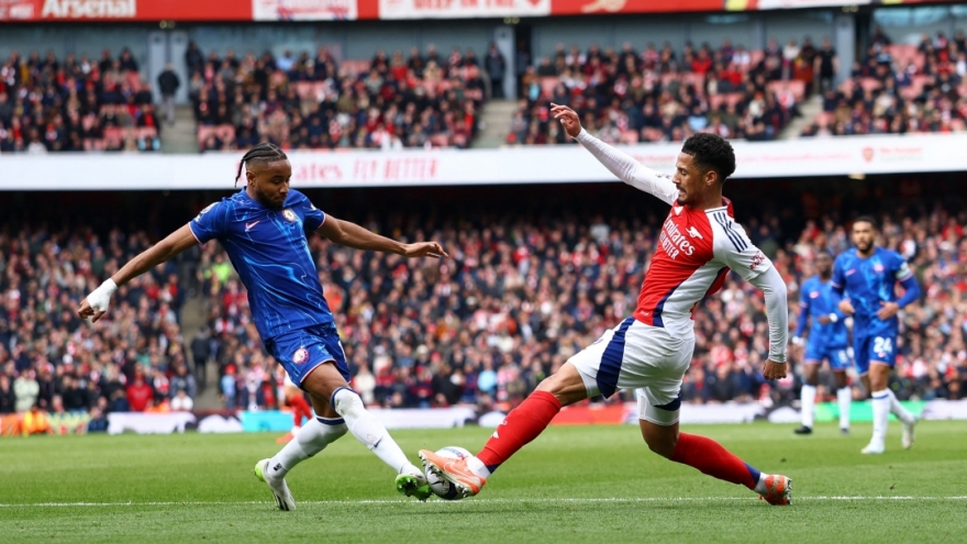 Kết quả vòng 29 Ngoại hạng Anh 2024/2025: Arsenal thắng đầy toan tính trước Chelsea