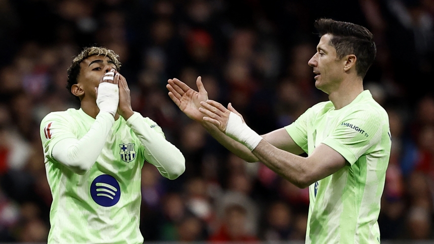 Yamal ghi siêu phẩm, Barca ngược dòng khó tin trước Atletico Madrid