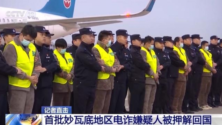 Trung Quốc tiếp tục hồi hương 2.876 công dân liên quan đến lừa đảo viễn thông