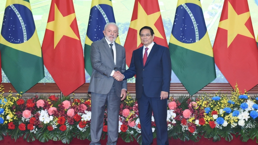 Thủ tướng Phạm Minh Chính hội kiến Tổng thống Brazil Luiz da Silva