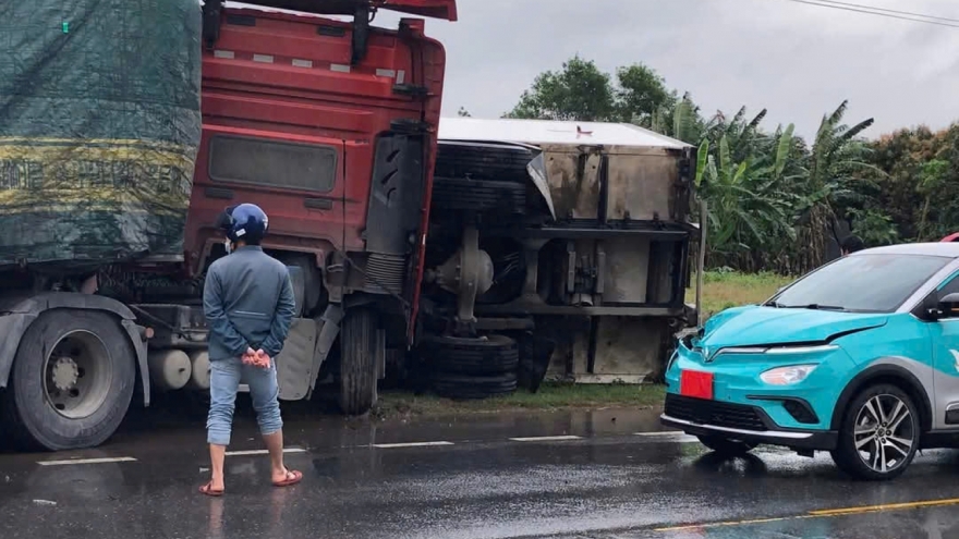 3 xe va chạm trên đường tránh thành phố Đồng Hới, Quảng Bình