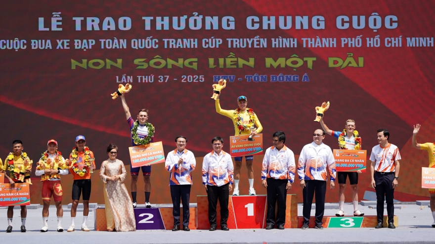 Giải đua xe đạp Cúp Truyền hình TP.HCM 2025: Kỷ lục xuất hiện ngày bế mạc