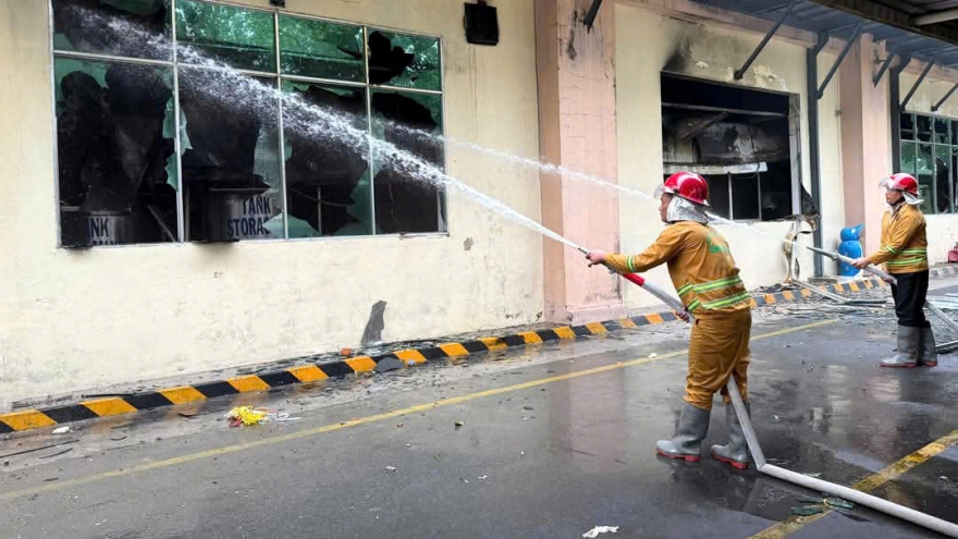 Dập tắt nhanh vụ cháy tại KCN Trảng Bàng ở Tây Ninh