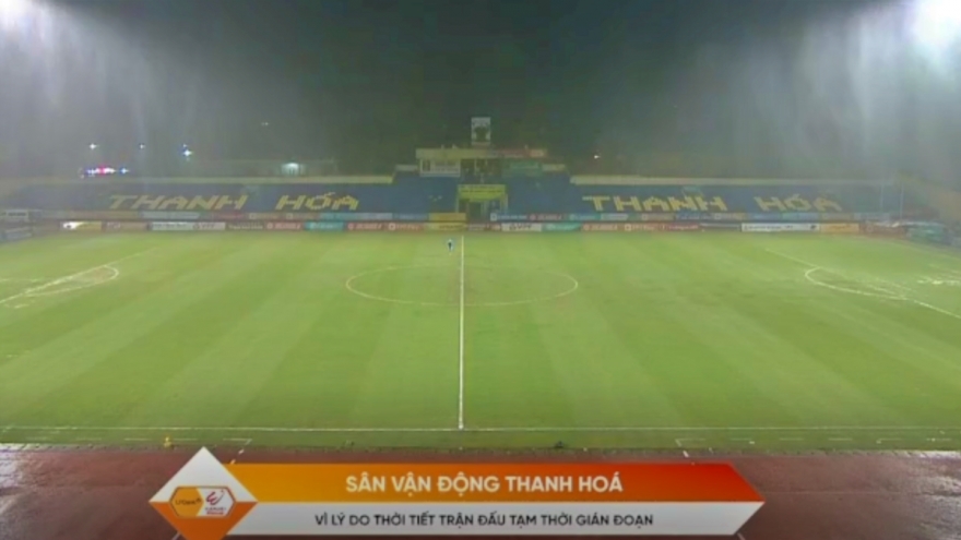 Trận đấu giữa Thanh Hóa và SLNA ở vòng 18 V-League 24/25 phải tạm hoãn