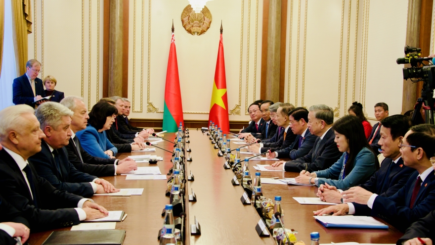 Tổng Bí thư Tô Lâm hội kiến lãnh đạo Quốc hội Belarus