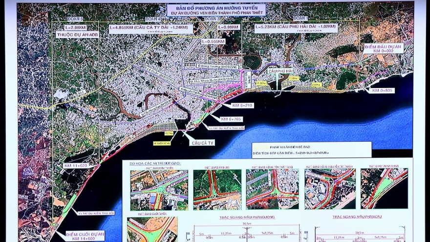 Đường ven biển hơn 9.400 tỷ, điểm nhấn đô thị mới của TP.Phan Thiết