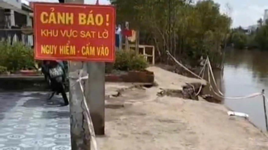 Bạc Liêu: Sạt lở nguy hiểm trong đêm tại kênh 30/4