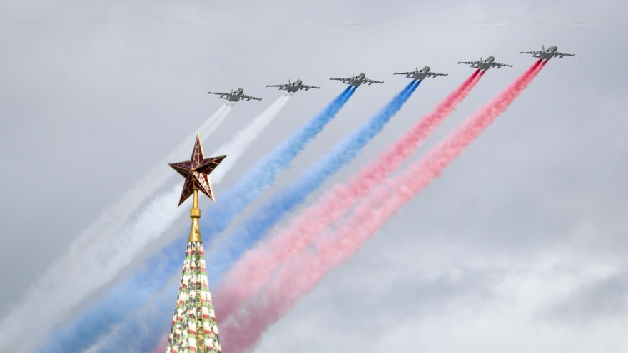 Những hình ảnh ấn tượng trong buổi diễn tập duyệt binh tại thủ đô Moscow, Nga